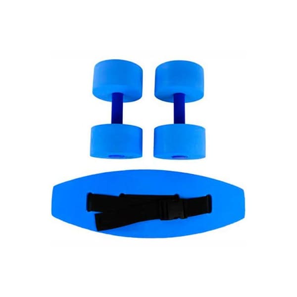 CanDo Standard Aquatic Exercise Kit (Jogger Belt, Hand Bars), Small, Blue